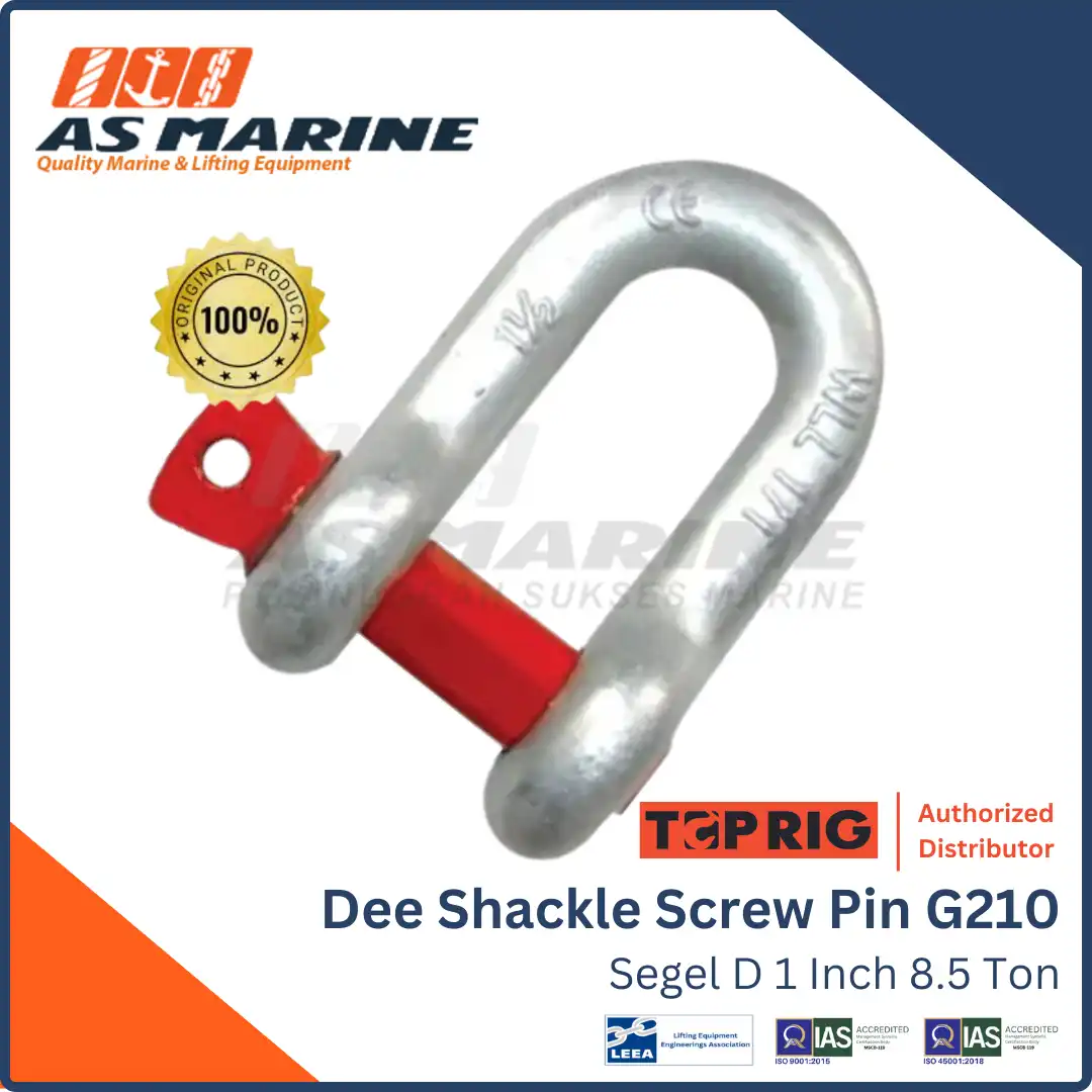 Shackle Dee G210 Toprig Screw PIN 1 Inch